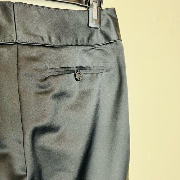 Etcetera Dress Pants 6 Wool Blend High Waist Straight Satin Office Work Trousers - Picture 6 of 9